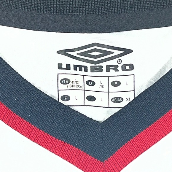 Umbro UAE United Arab Emirates Soccer Jersey 2002 2003 White Red Mens Large - Picture 3 of 10